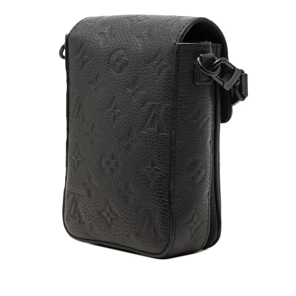 Louis Vuitton Monogram Taurillon Vertical Trunk Wearable Wallet Black Leather Very good condition - Back View