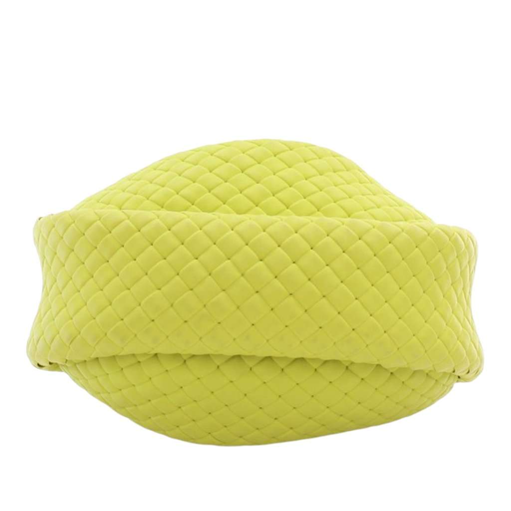Bottega Veneta Mini Rubber Padded Intreccio Jodie Green Very good condition - Box View