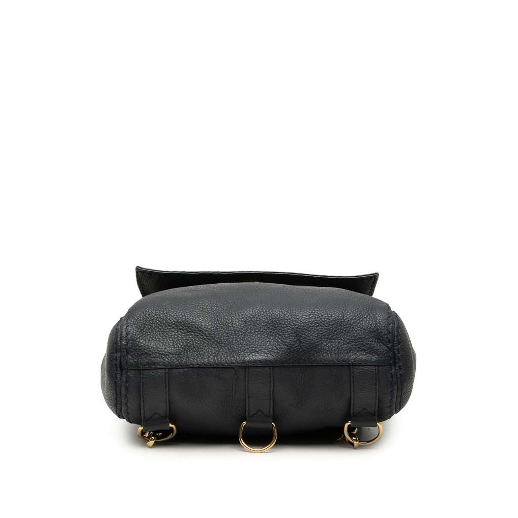 Saint Laurent Embossed Leather Backpack Blue Leather Very good - Inside View