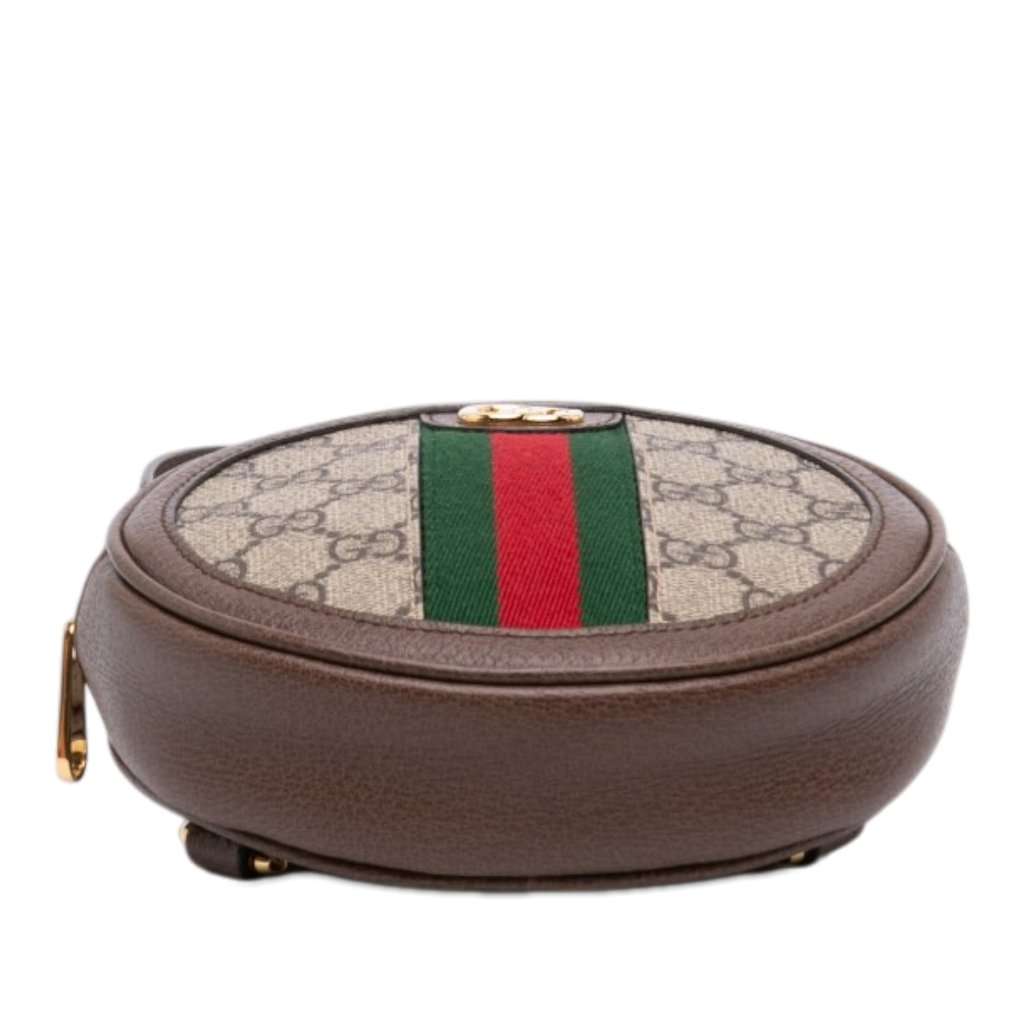 Gucci Mini GG Supreme Web Ophidia Round Backpack Beige Very good - Inside View