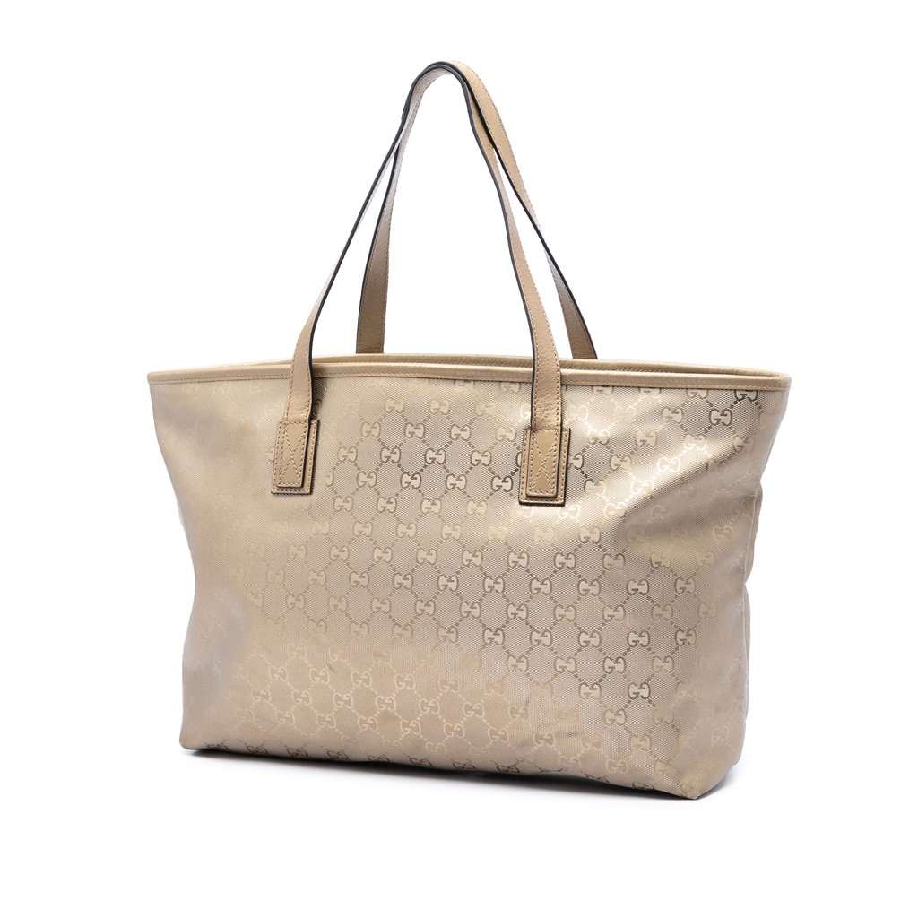 Gucci Medium GG Imprime Tote Gold Very good - Back View