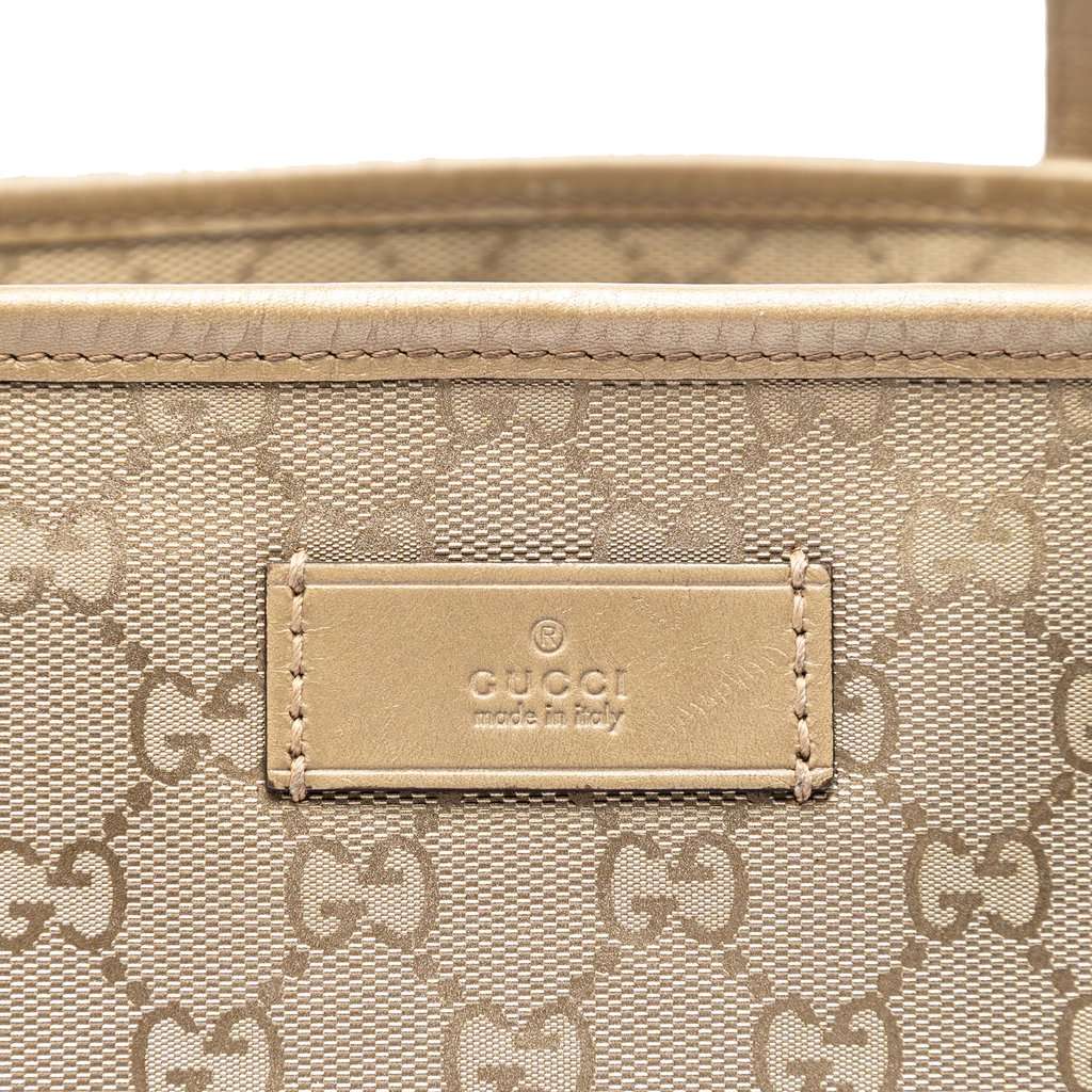 Gucci Medium GG Imprime Tote Gold Very good - Box View