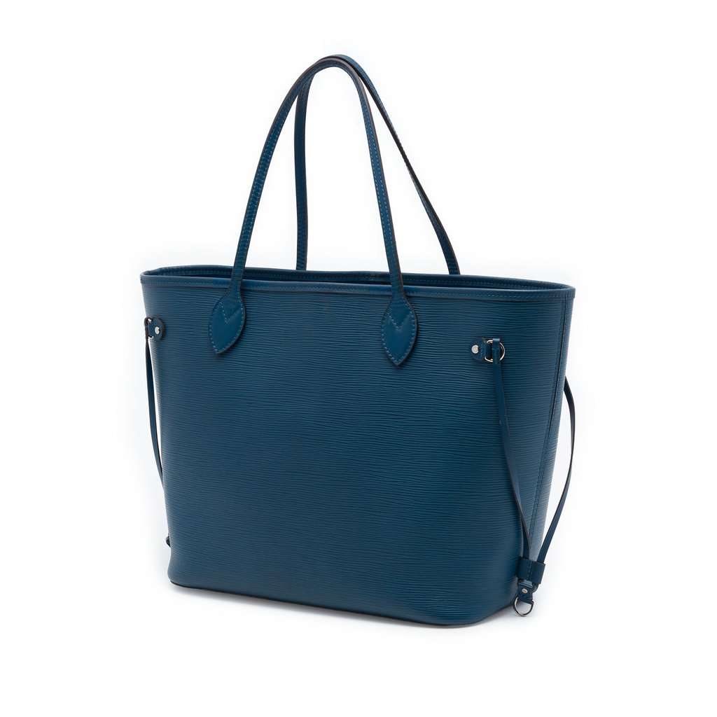 Louis Vuitton Epi Neverfull MM Blue Leather Very good condition - Back View