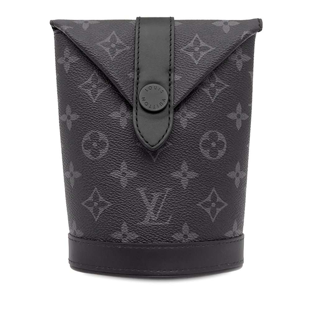 Louis Vuitton Monogram Eclipse Envelope Pouch Black Very good condition - Front View