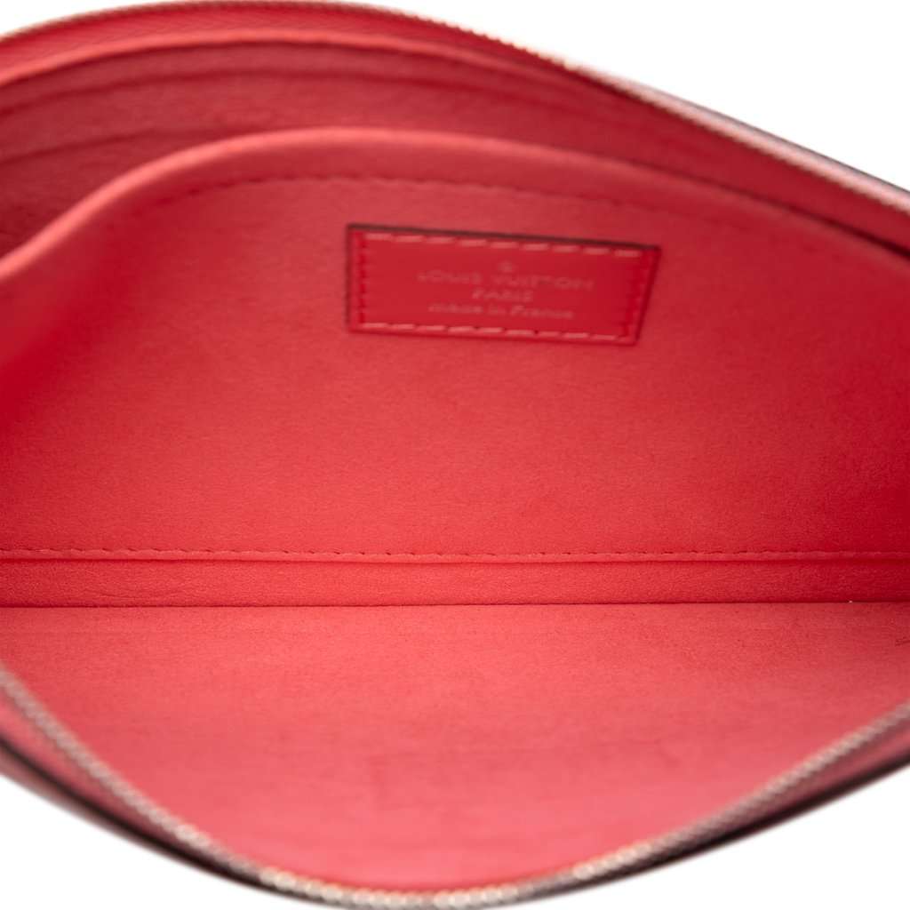 Louis Vuitton Epi Neverfull Pouch Pink Leather Very good - Model View