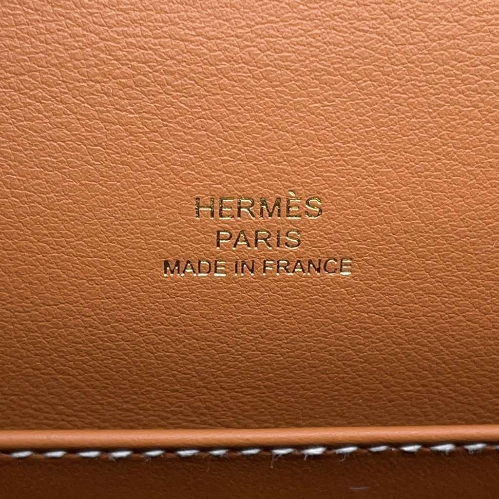 Hermès Swift Kelly Pochette 22 Brown Leather Never worn - Box View