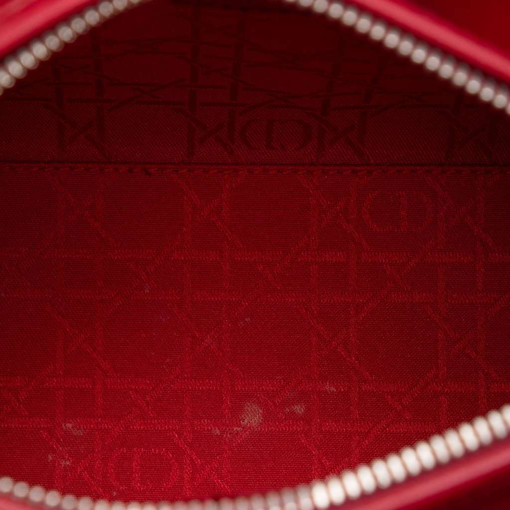 Dior Medium Patent Cannage Lady Dior Red Leather Very good condition - Model View