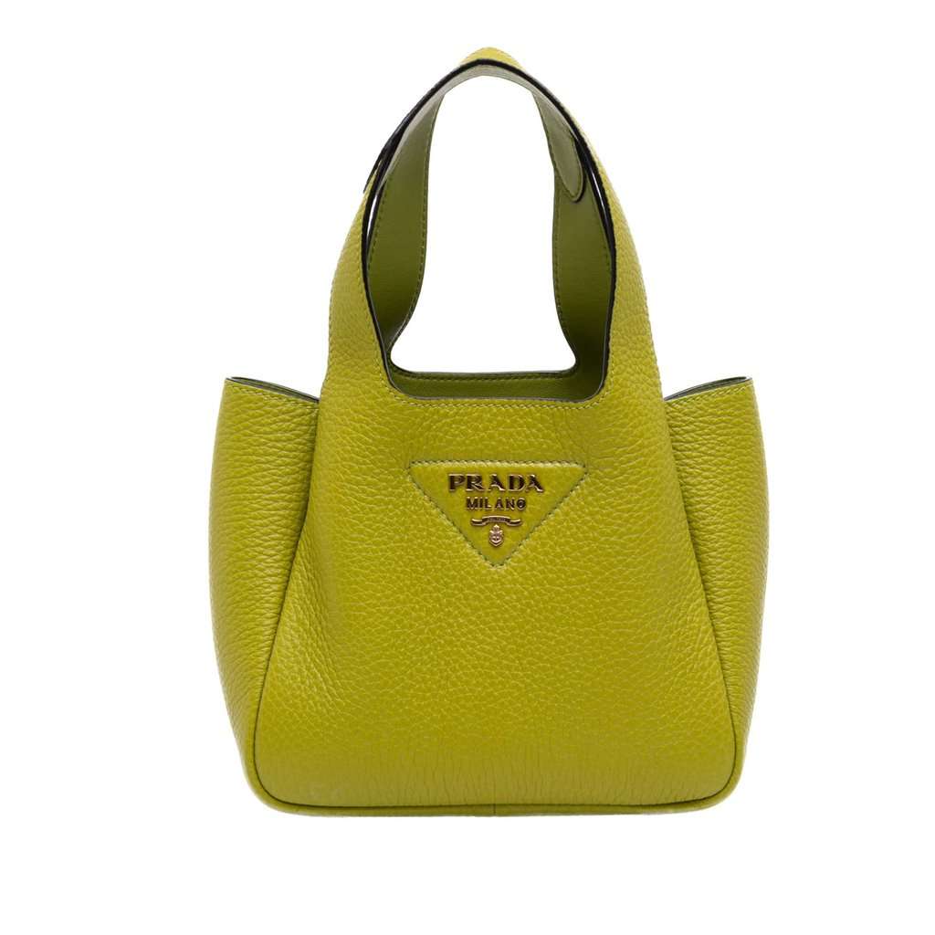 Prada Mini Vitello Daino Soft Dynamique Green Leather Very good condition - Front View