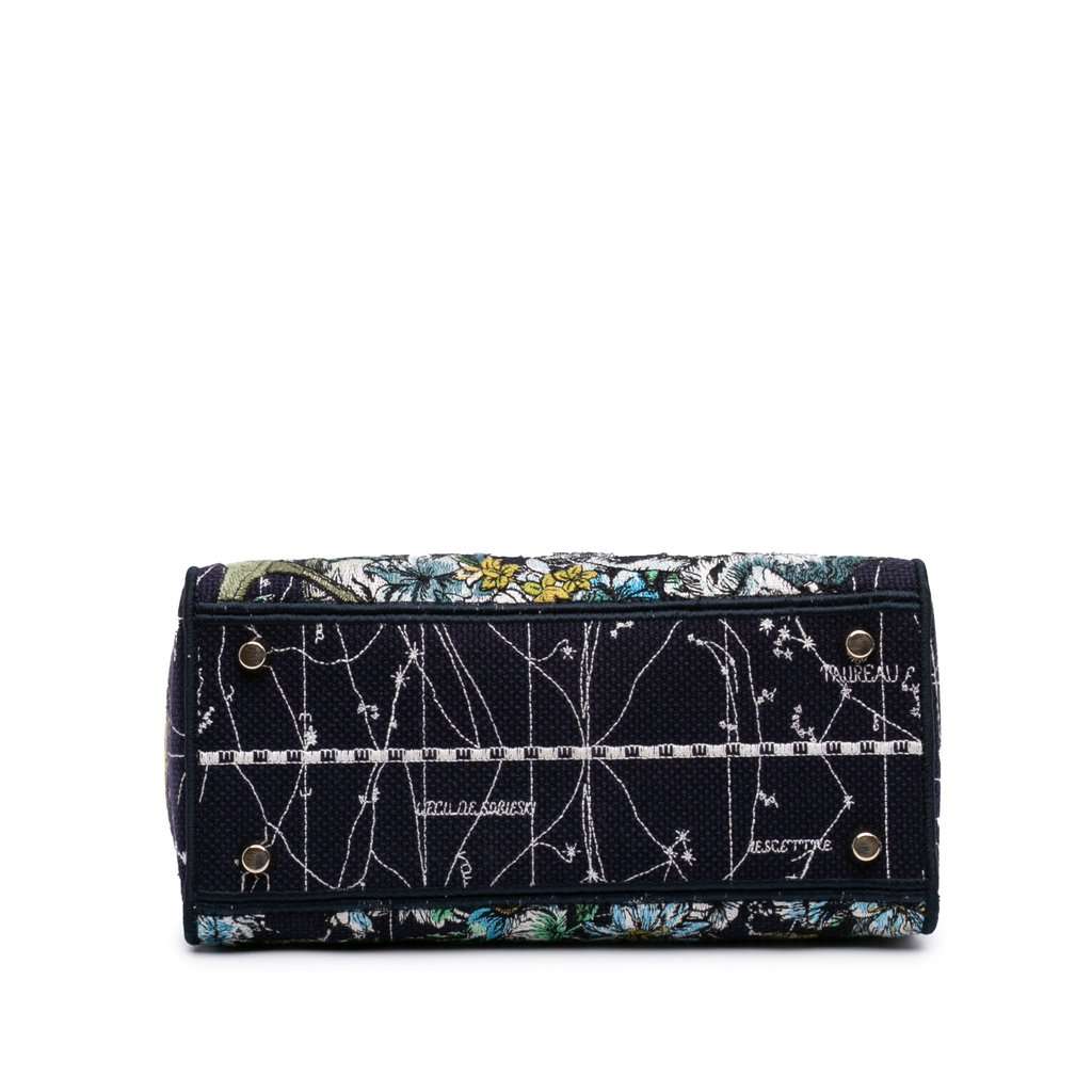 Dior Medium Embroidered Canvas Zodiac Lady D Lite Blue Very good condition - Inside View