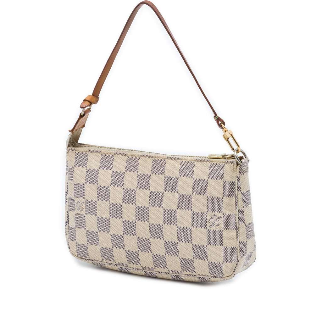 Louis Vuitton Damier Azur Pochette Accessoires White Very good - Back View