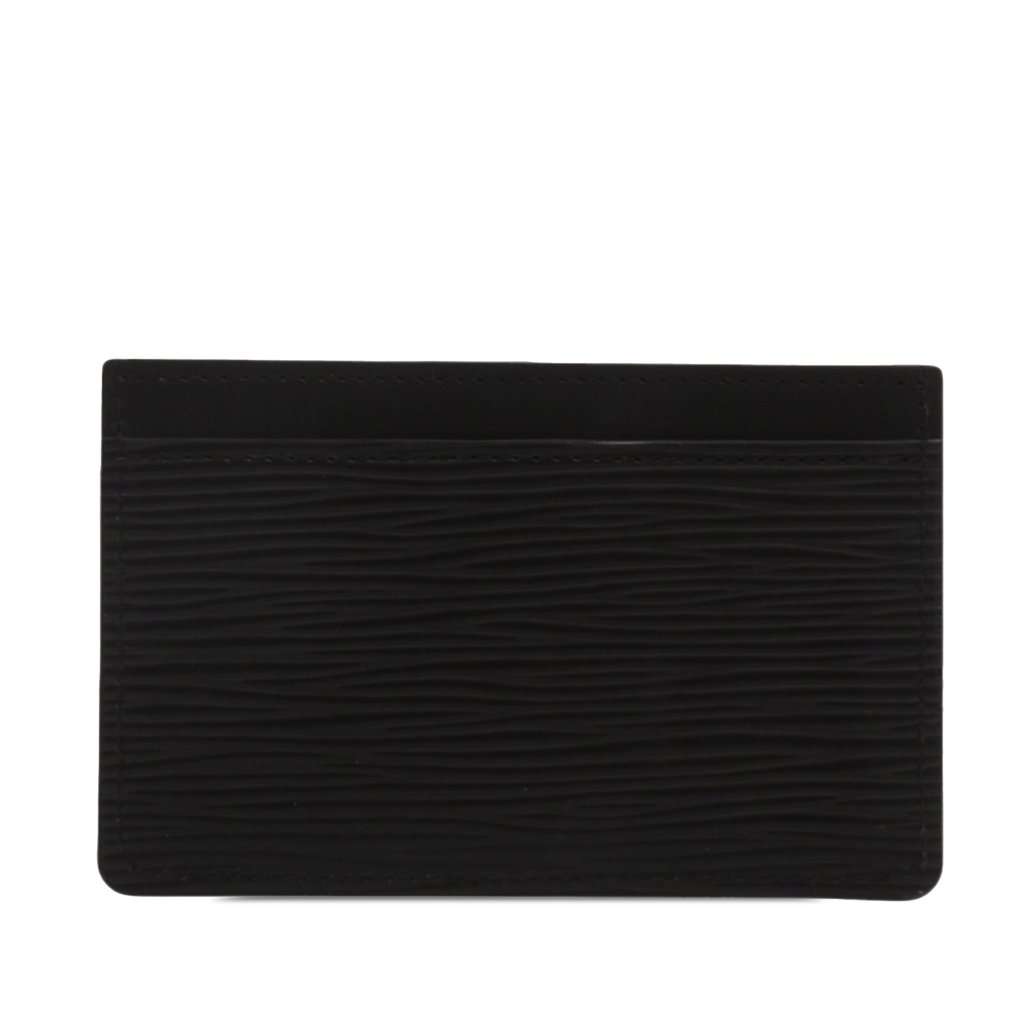 Louis Vuitton Epi Card Holder Black Leather Very good condition - Back View