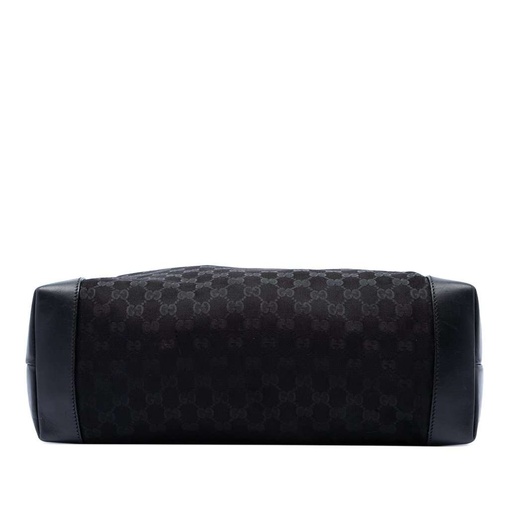 Gucci GG Canvas Web Tote Black Very good - Inside View