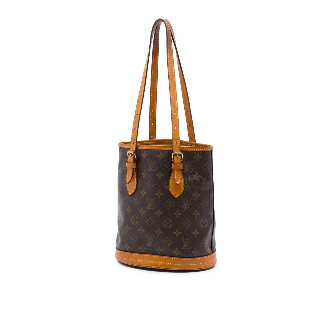 Louis Vuitton Monogram Petit Bucket Brown Very good - Back View