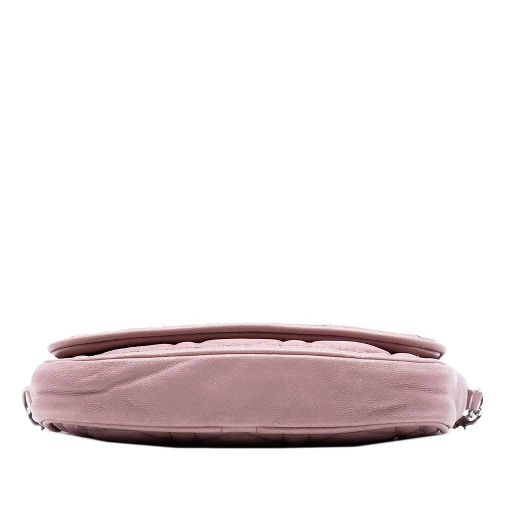 Dior Mini Lambskin Cannage Lady Dior Chain Crossbody Pink Leather Very good - Inside View