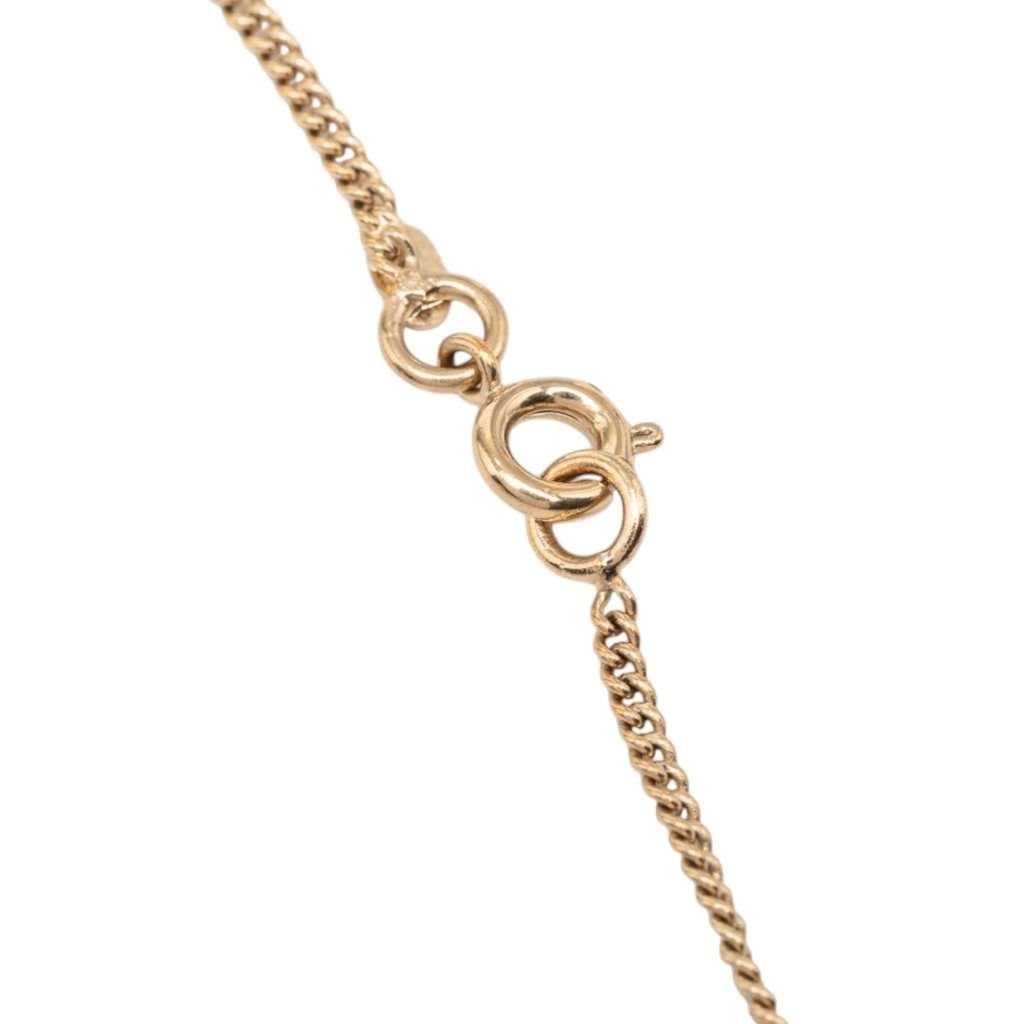 Chanel CC Gold Plated Perfume Bottle Pendant Necklace Gold Metal Very good - Model View