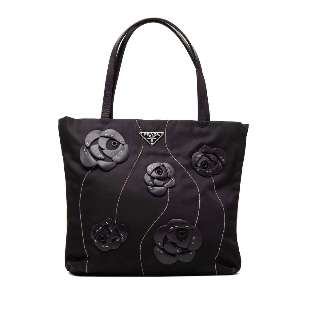 Prada Rosette Tessuto Tote Black Very good condition - Front View