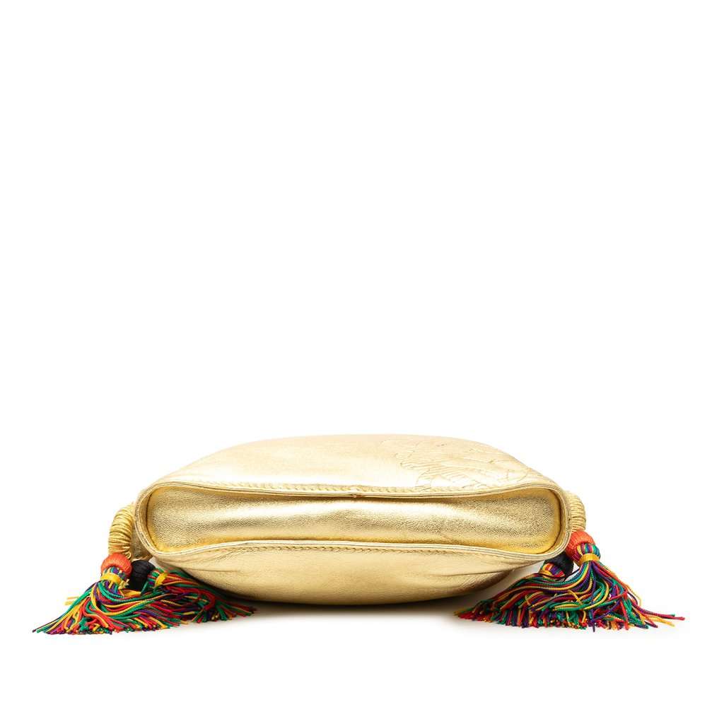 Loewe Nappa Flamenco Tassel Crossbody Gold Leather Very good - Inside View