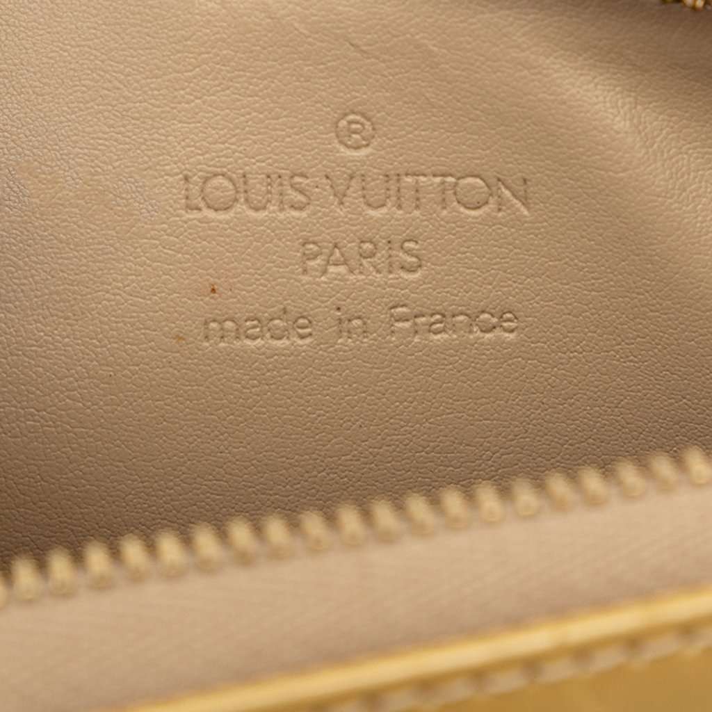Louis Vuitton Monogram Vernis Pochette Lexington Fleurs Yellow Leather Good - Box View