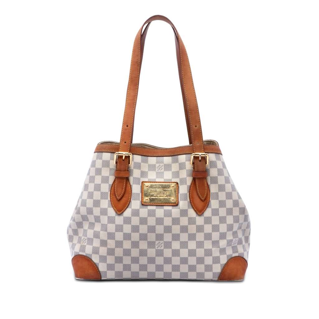 Louis Vuitton Damier Azur Hampstead MM White Very good condition - Front View