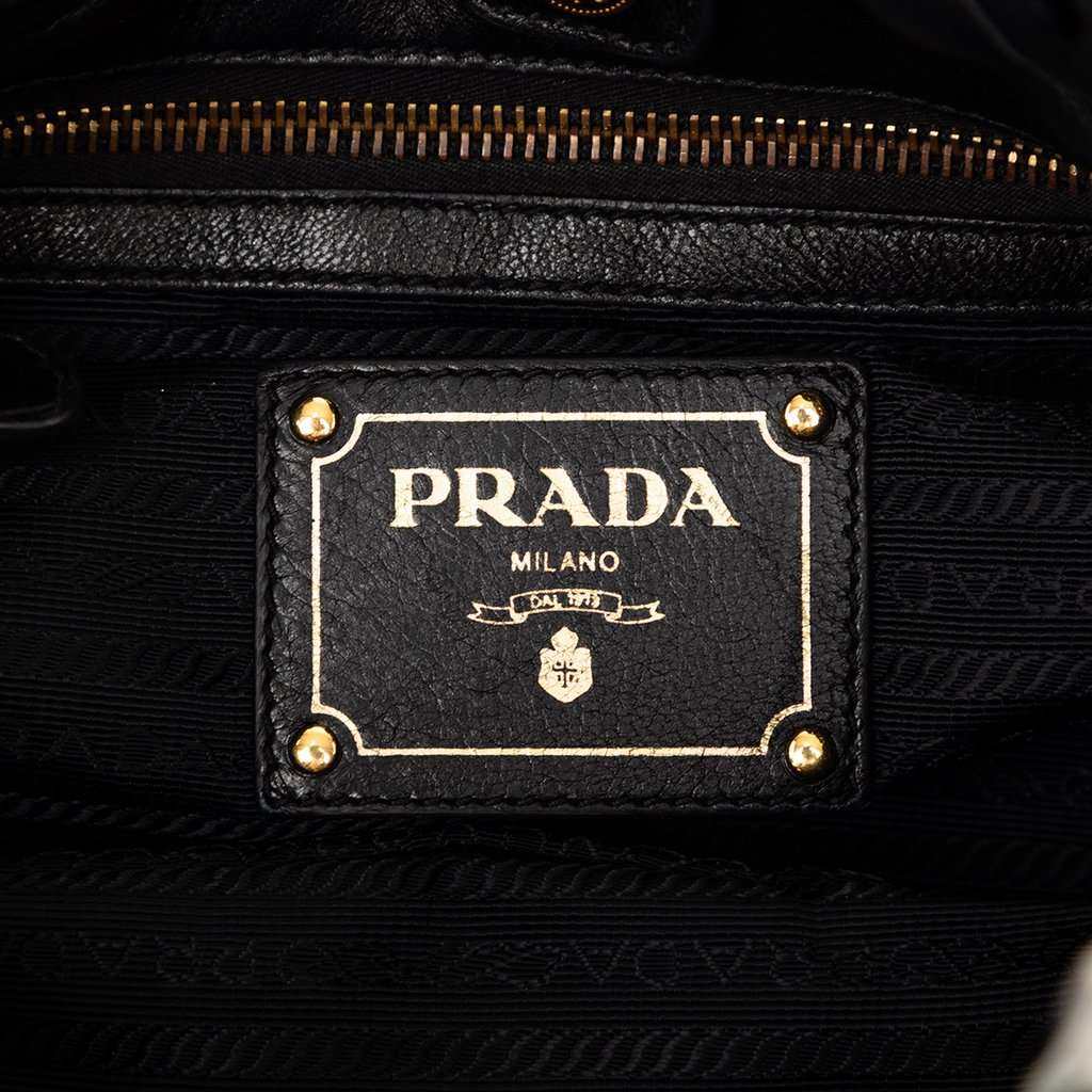 Prada Tessuto Python Print Bow Satchel Black Very good condition - Box View