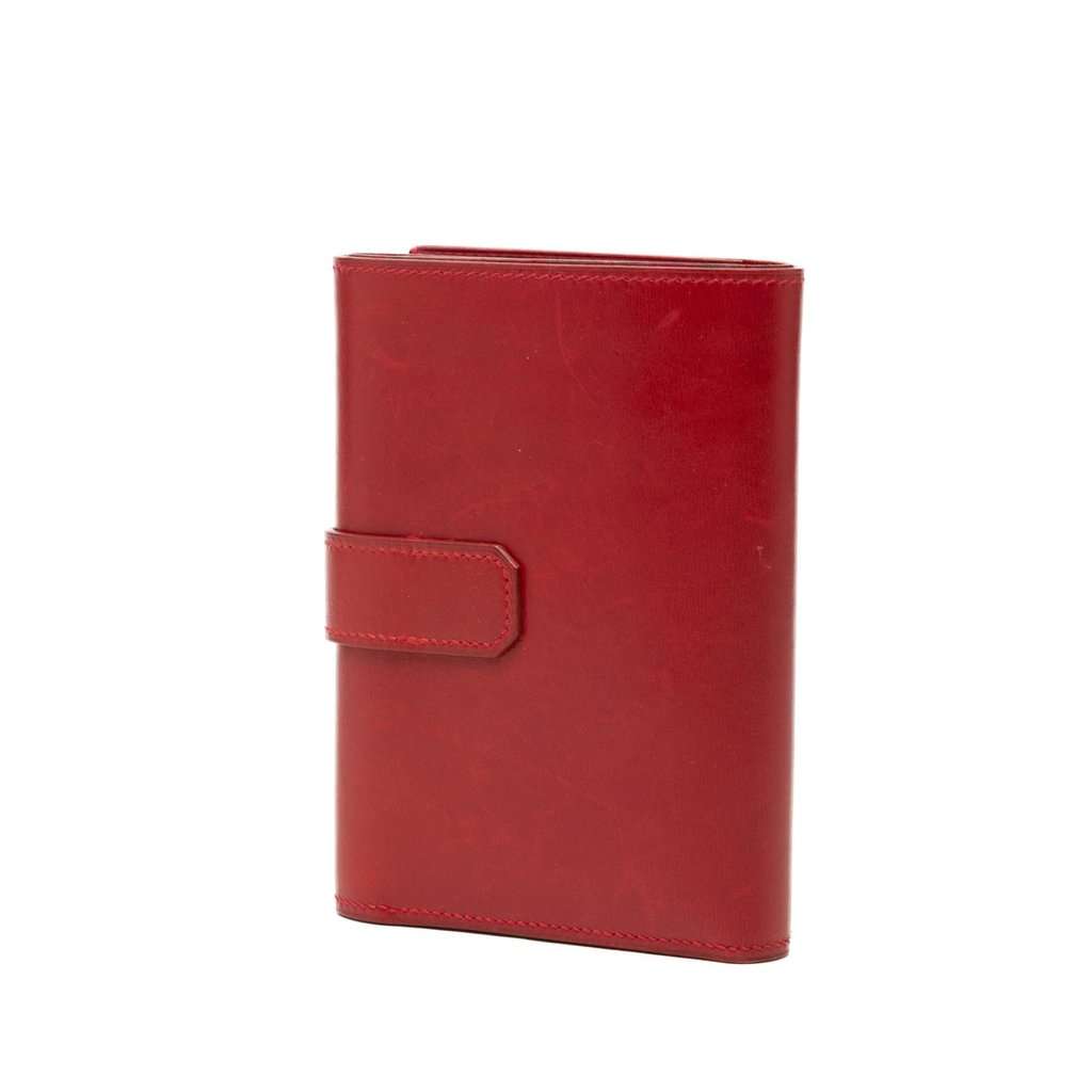 Hermès Box Calf Compact Wallet Red Leather Very good - Back View