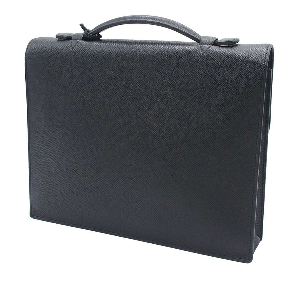 Hermès Swift Sac A Depeches 27 Black Leather Very good condition - Back View