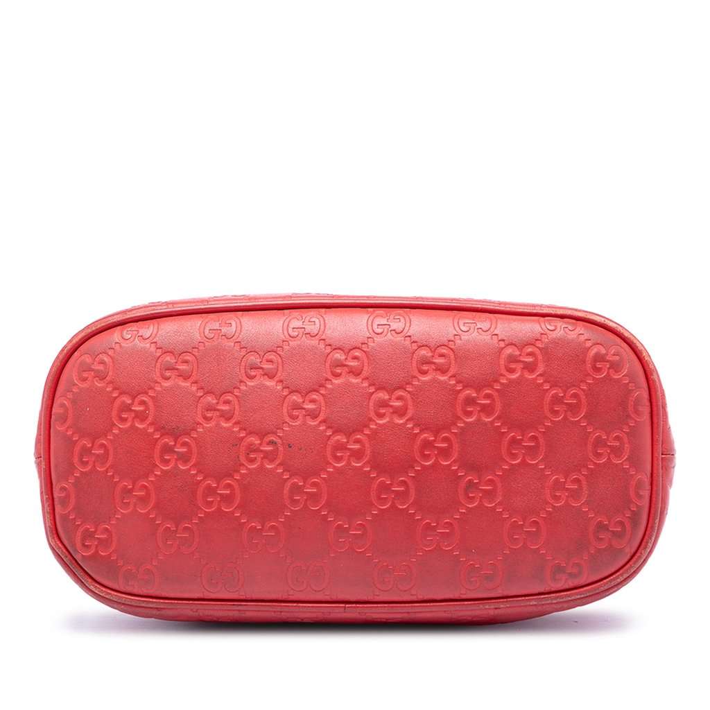 Gucci Mini Guccissima Dome Satchel Red Leather Very good condition - Inside View