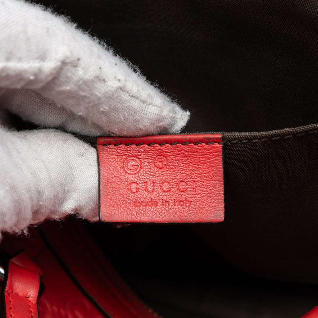 Gucci Mini Guccissima Dome Satchel Red Leather Very good condition - Box View