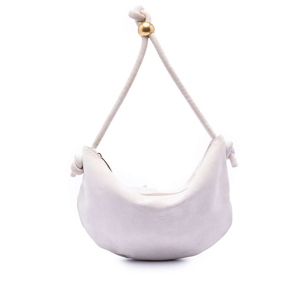Bottega Veneta Suede Turn Pouch Pink Leather Very good condition - Front View