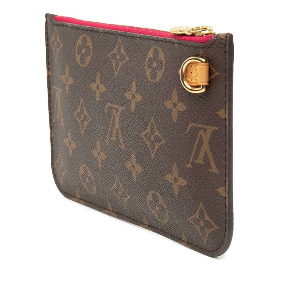 Louis Vuitton Monogram Neverfull PM Pouch Brown Very good condition - Back View