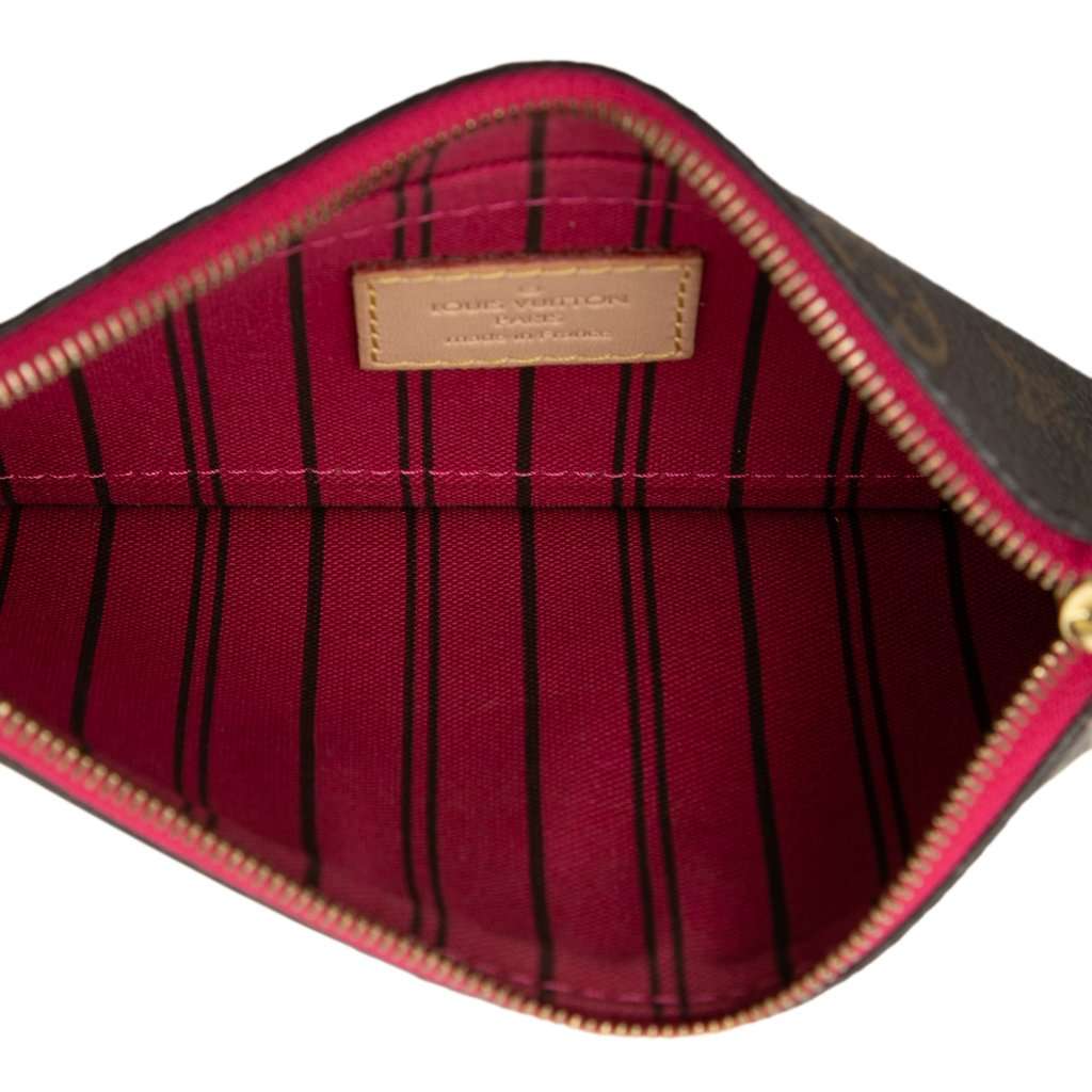 Louis Vuitton Monogram Neverfull PM Pouch Brown Very good condition - Model View