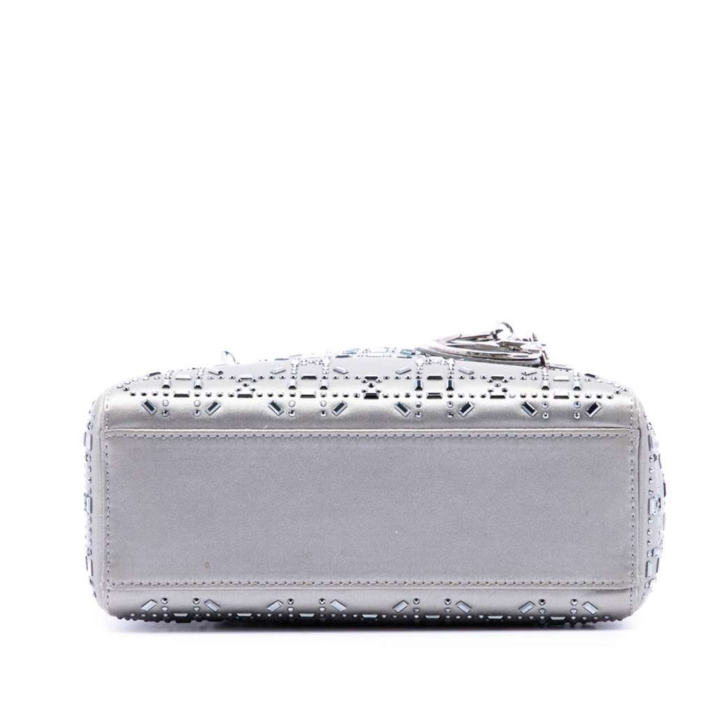 Dior Mini Satin Cannage Crystal Embellished Lady Dior MultiColor Very good condition - Inside View