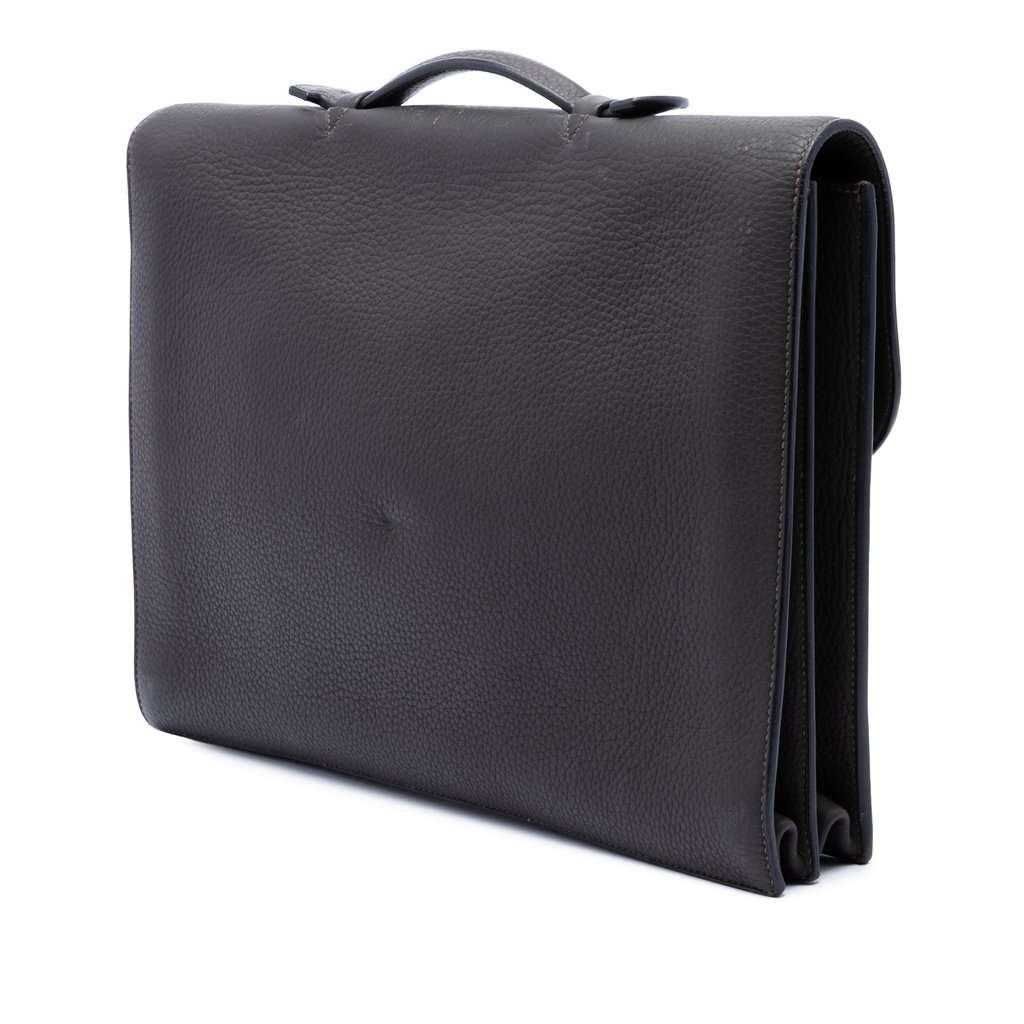 Hermès Togo Sac A Depeches Verso 38 Brown Leather Very good condition - Back View