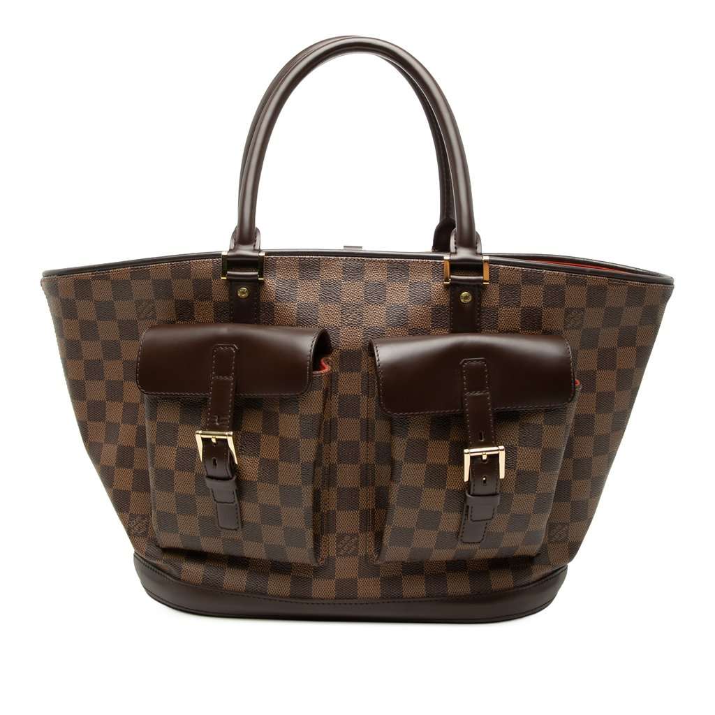 Louis Vuitton Damier Ebene Manosque GM Brown Very good - Front View