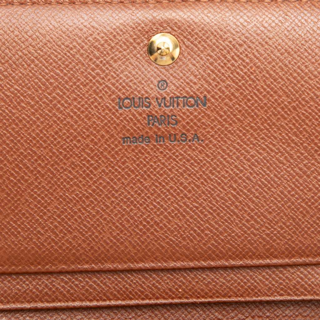 Louis Vuitton Monogram Porte Monnaie Tresor Wallet Brown Very good condition - Box View