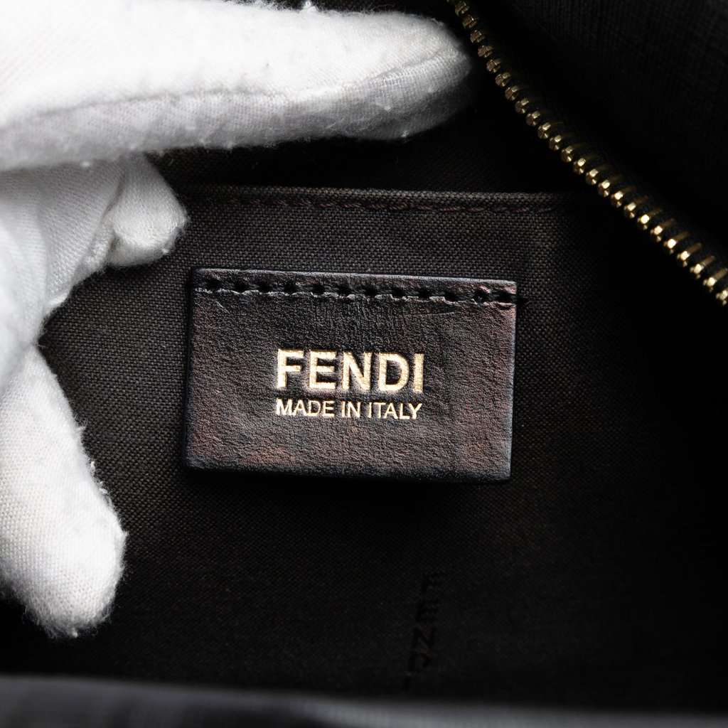 Fendi Zucchino Coated Canvas Tote Navy Very good condition - Box View