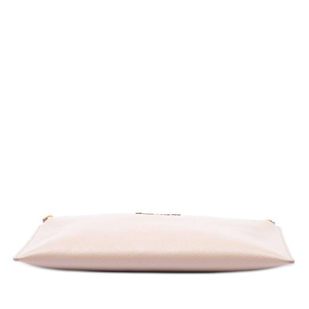 Prada Saffiano Lux Pochette Pink Leather Very good - Inside View