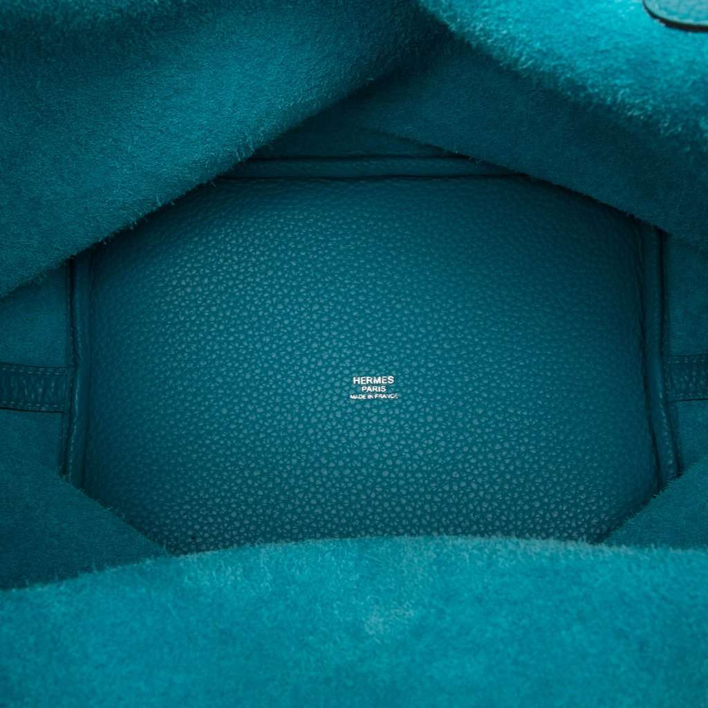 Hermès Clemence Picotin Lock 22 Blue Leather Very good - Model View
