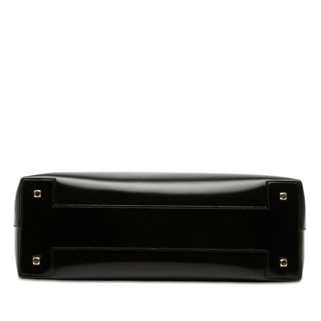Ferragamo Patent Gancini Top Handle Satchel Black Leather Very good - Inside View