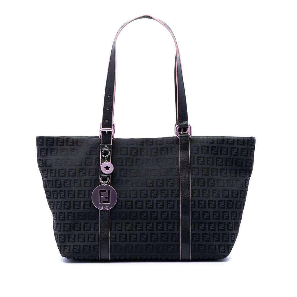 Fendi Zucchino Canvas Superstar Tote Black Very good condition - Front View