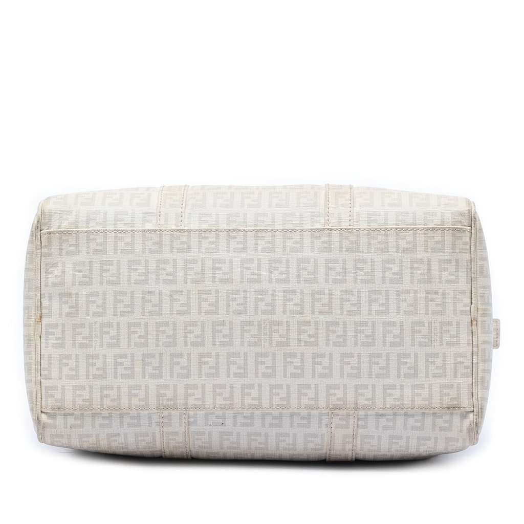 Fendi Zucchino Spalmati Forever Bauletto Boston Bag Beige Very good condition - Inside View