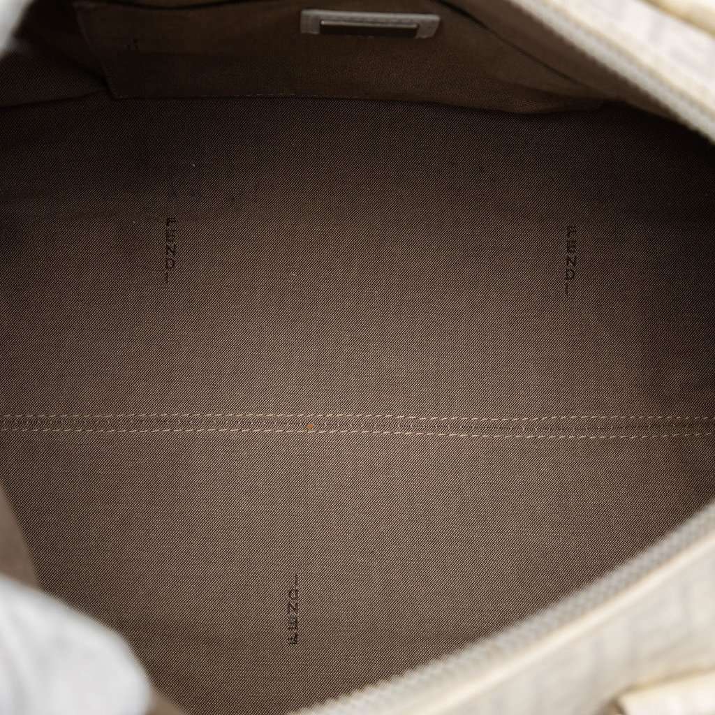 Fendi Zucchino Spalmati Forever Bauletto Boston Bag Beige Very good condition - Model View