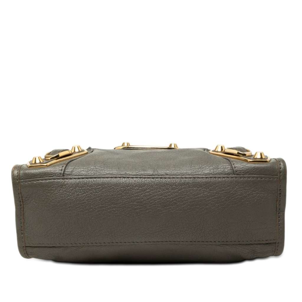 Balenciaga Mini Goatskin Motocross Classic Metallic Edge City Satchel MultiColor Leather Very good - Inside View