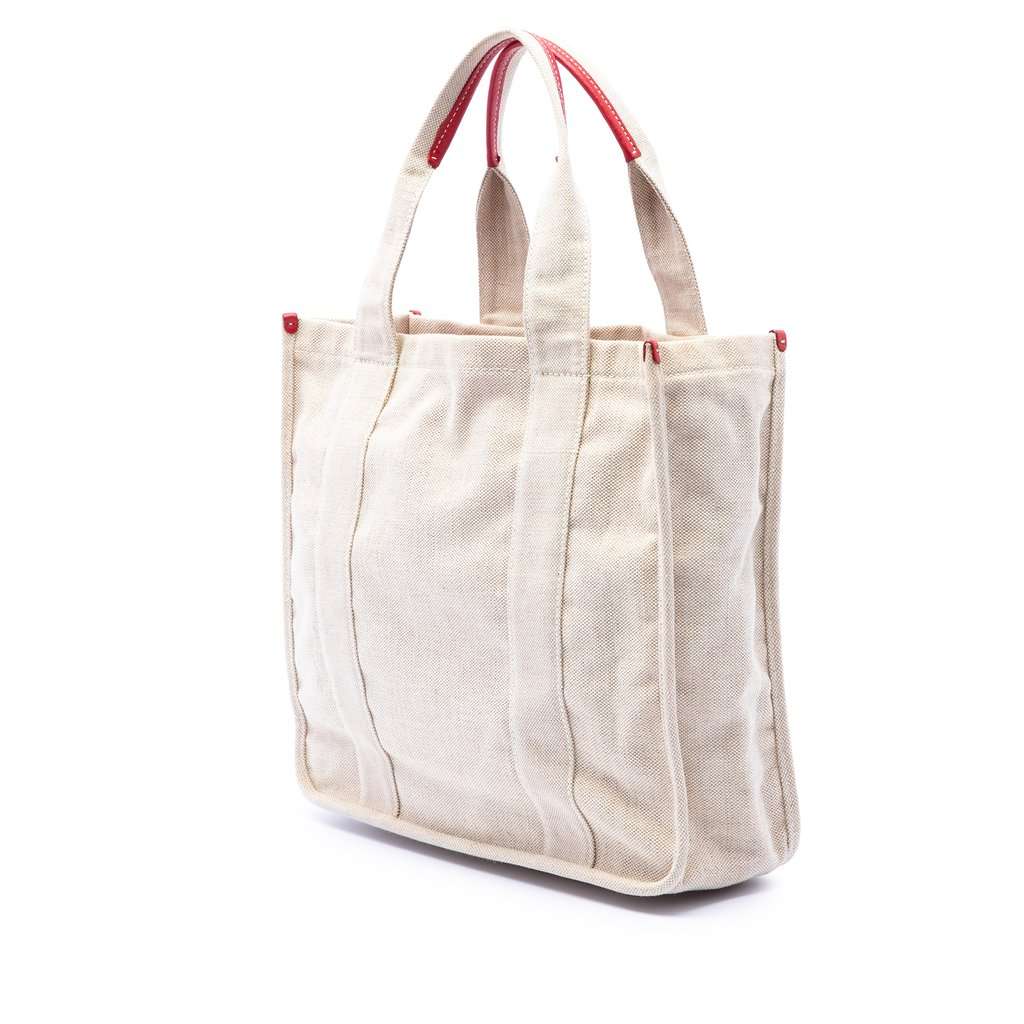 Prada Canvas Canapa Mistolino Shopping Tote Brown Very good condition - Back View