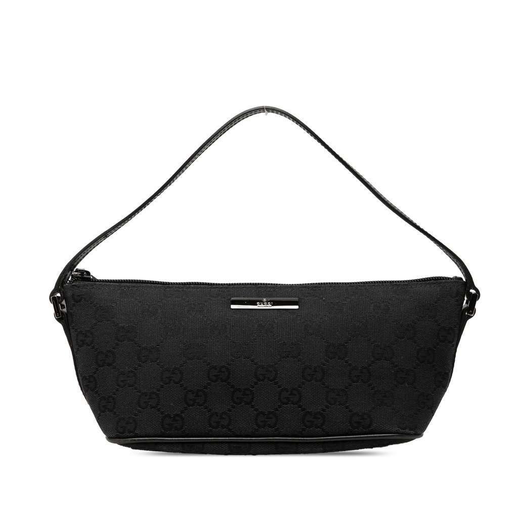 Gucci GG Canvas Boat Black Very good - Front View