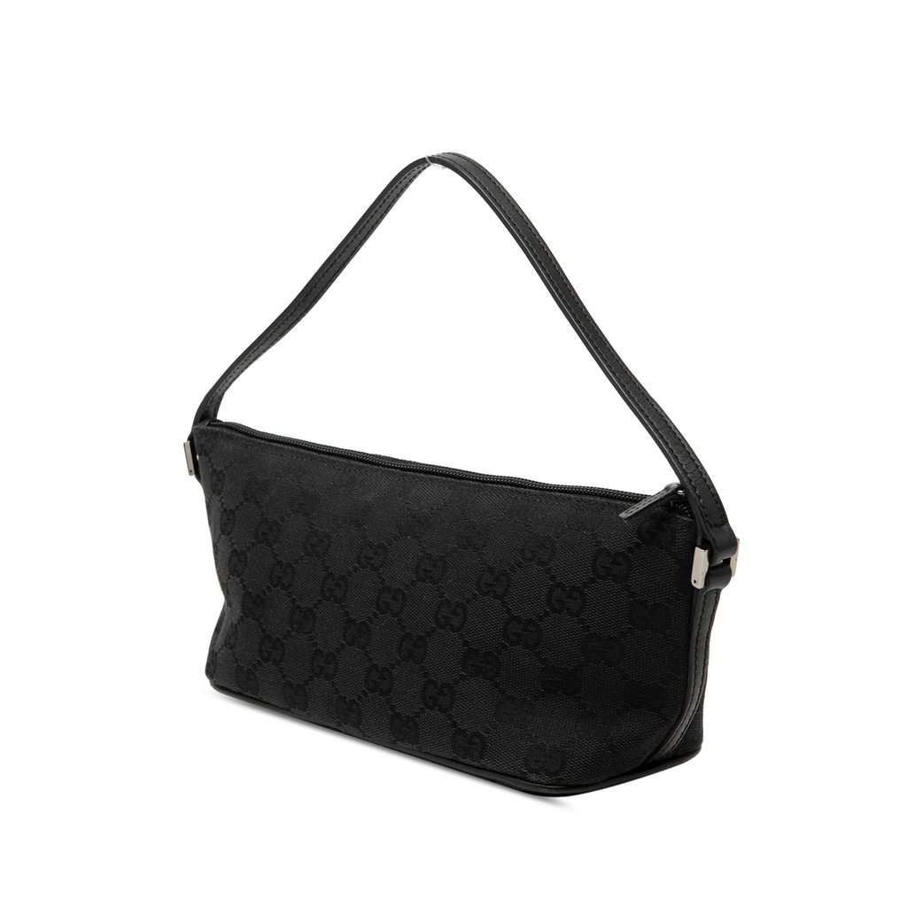 Gucci GG Canvas Boat Black Very good - Back View