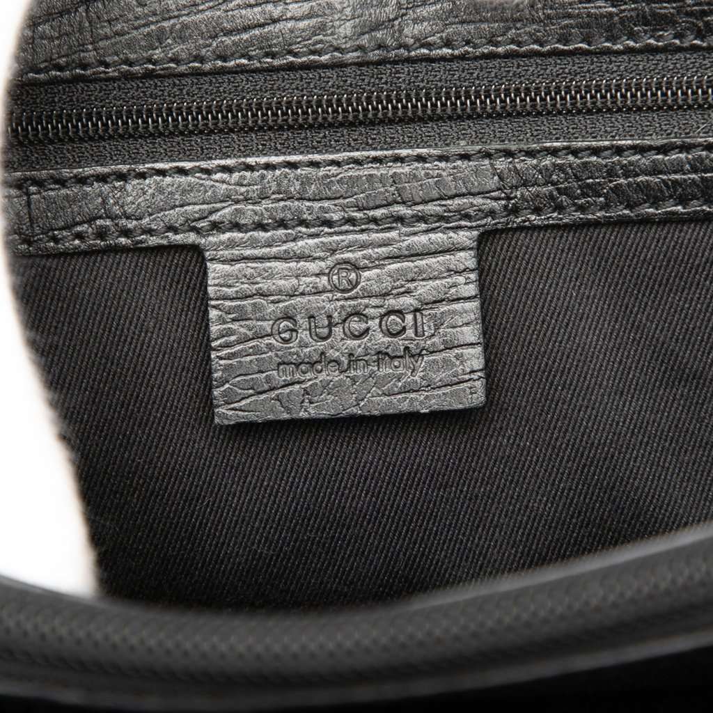 Gucci GG Canvas Bamboo Tote Black Very good condition - Box View