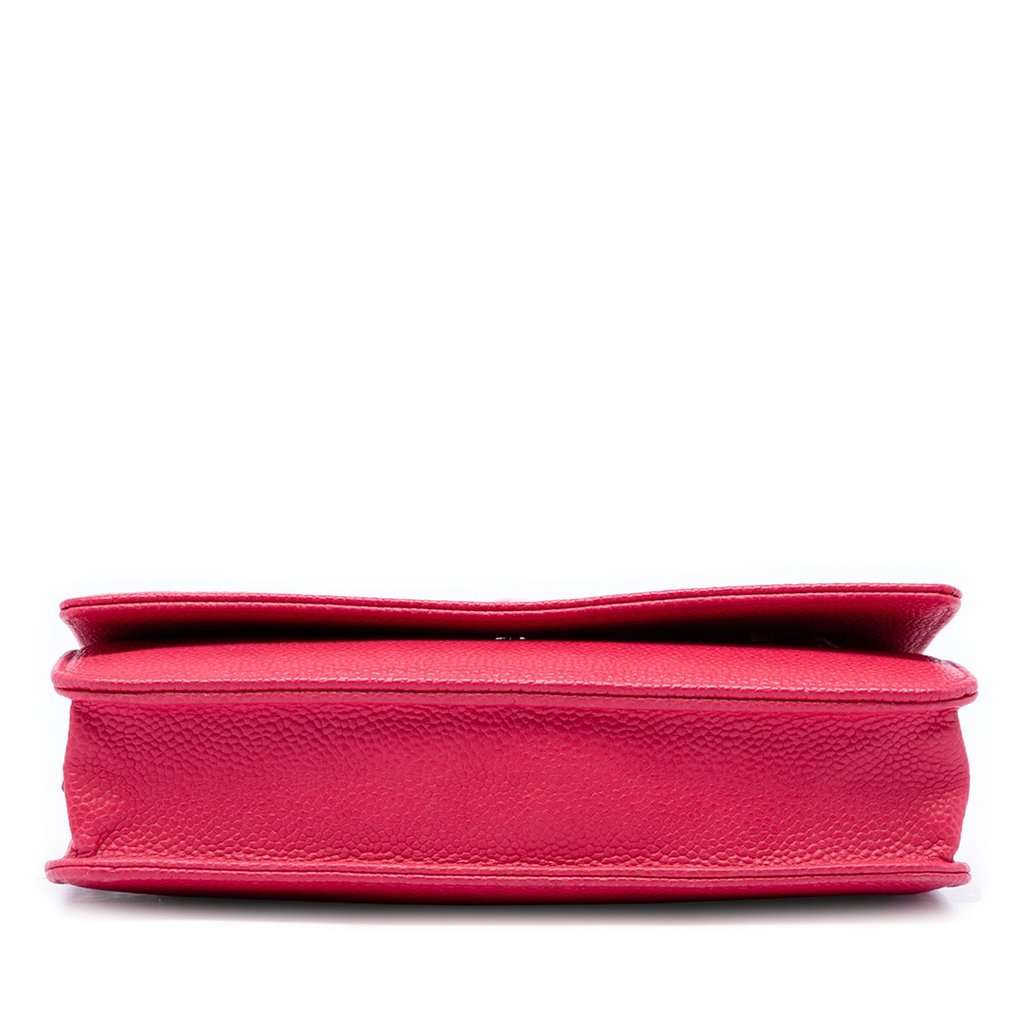 Chanel Caviar Bicolor CC Wallet On Chain Pink Leather Very good - Inside View