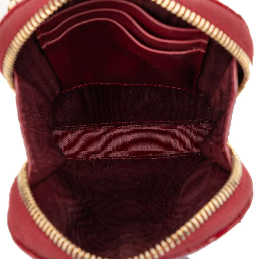 Dior Patent Cannage Lady Dior Call In Phone Holder Red Leather Very good - Model View