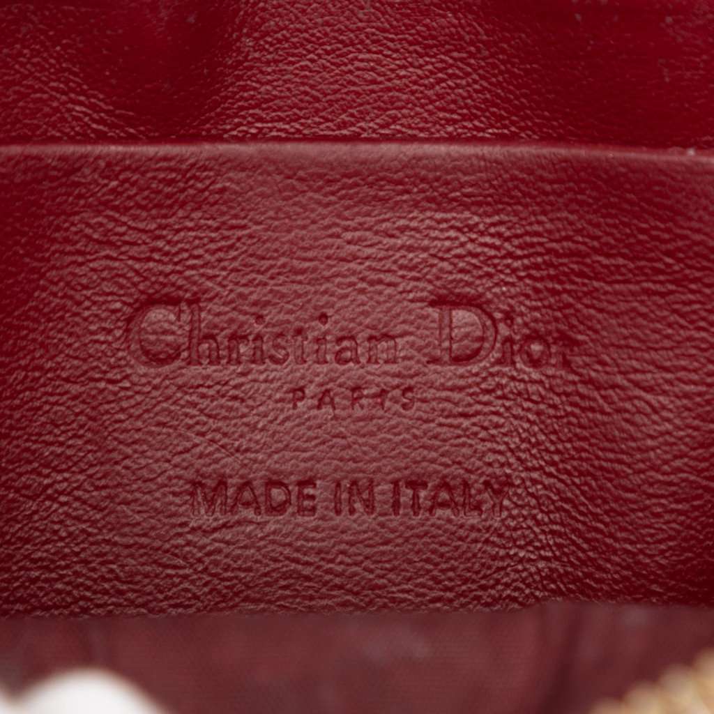 Dior Patent Cannage Lady Dior Call In Phone Holder Red Leather Very good - Box View